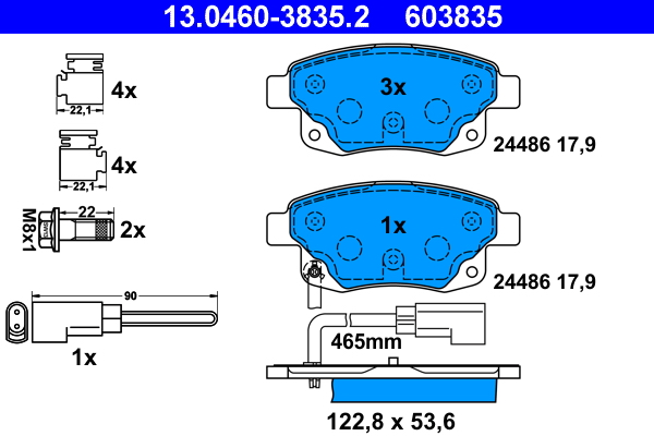 Remblokset ATE 13.0460-3835.2