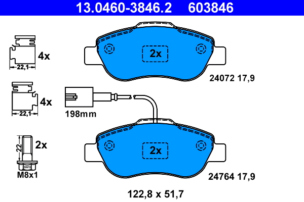 Remblokset ATE 13.0460-3846.2