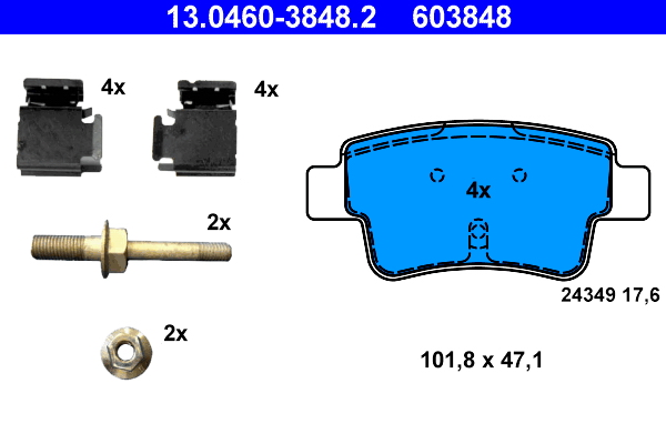 Remblokset ATE 13.0460-3848.2