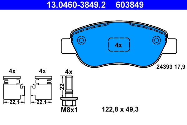 Remblokset ATE 13.0460-3849.2