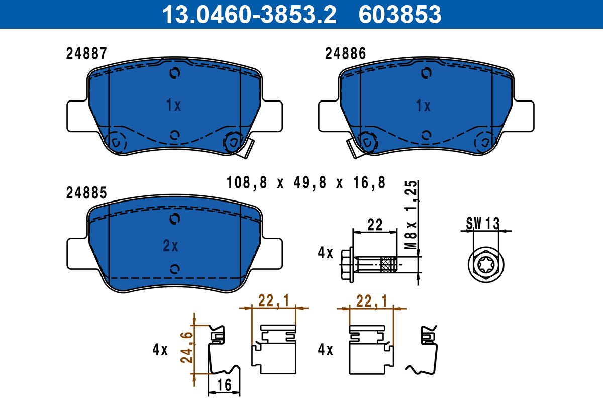 Remblokset ATE 13.0460-3853.2