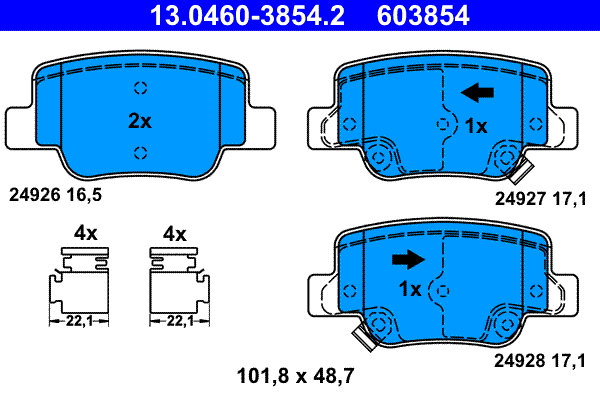 Remblokset ATE 13.0460-3854.2