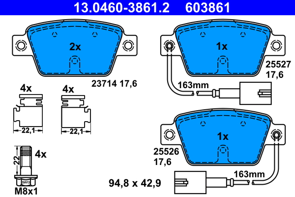 Remblokset ATE 13.0460-3861.2