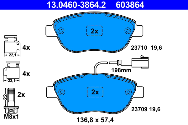 Remblokset ATE 13.0460-3864.2