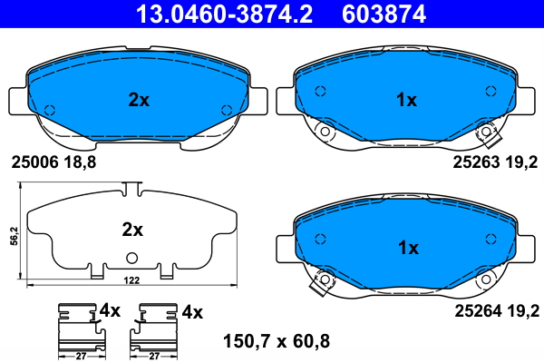 Remblokset ATE 13.0460-3874.2