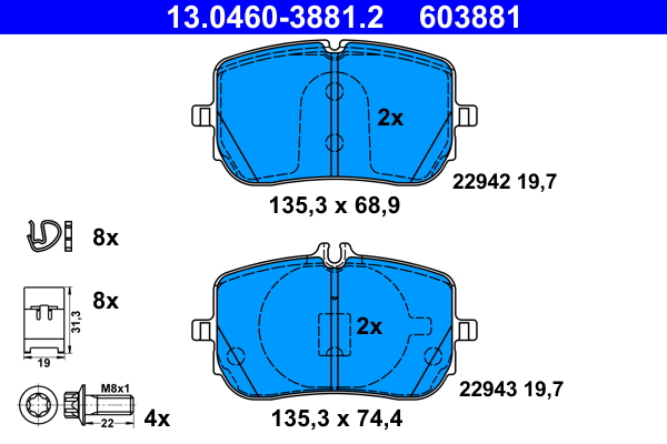 Remblokset ATE 13.0460-3881.2