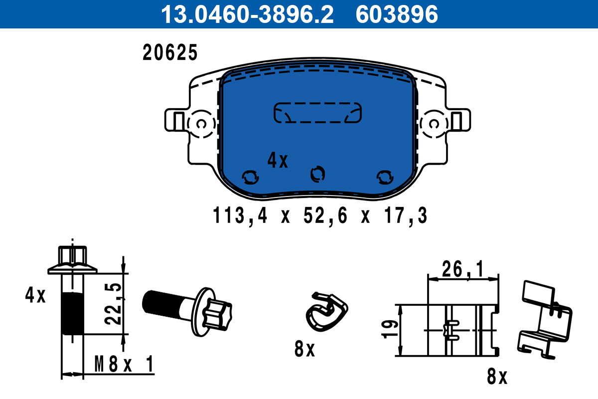 Remblokset ATE 13.0460-3896.2