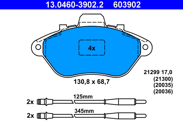 Remblokset ATE 13.0460-3902.2