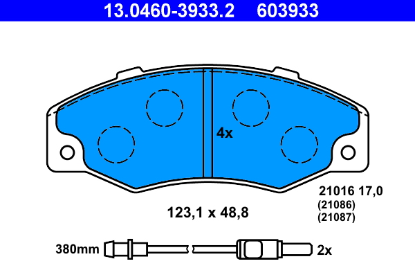 Remblokset ATE 13.0460-3933.2