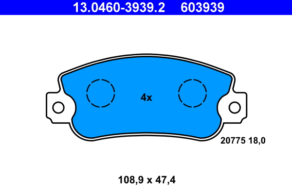 Remblokset ATE 13.0460-3939.2