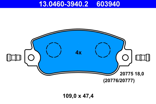 Remblokset ATE 13.0460-3940.2