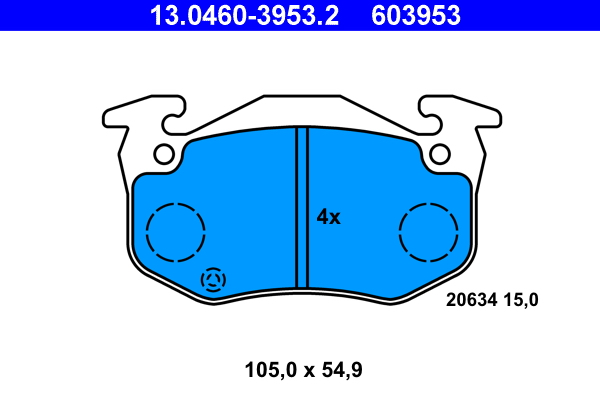 Remblokset ATE 13.0460-3953.2