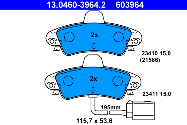 Remblokset ATE 13.0460-3964.2