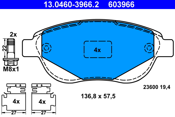 Remblokset ATE 13.0460-3966.2