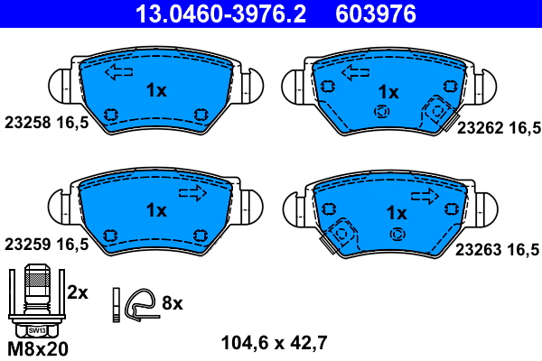 Remblokset ATE 13.0460-3976.2