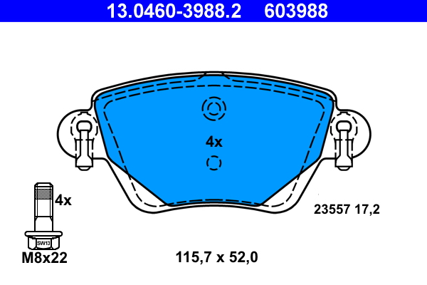 Remblokset ATE 13.0460-3988.2