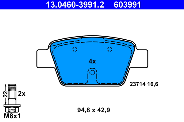 Remblokset ATE 13.0460-3991.2