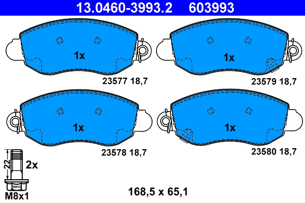 Remblokset ATE 13.0460-3993.2