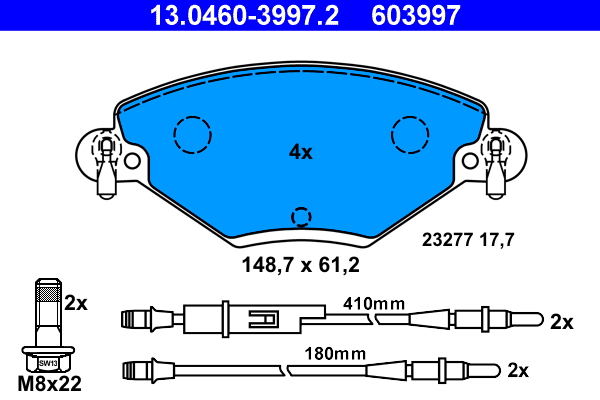 Remblokset ATE 13.0460-3997.2