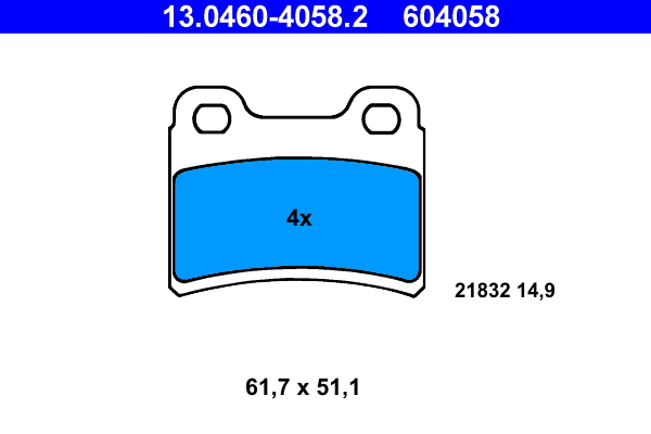 Remblokset ATE 13.0460-4058.2