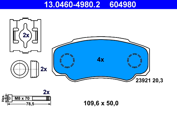 Remblokset ATE 13.0460-4980.2