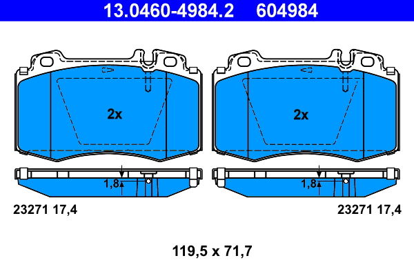 Remblokset ATE 13.0460-4984.2