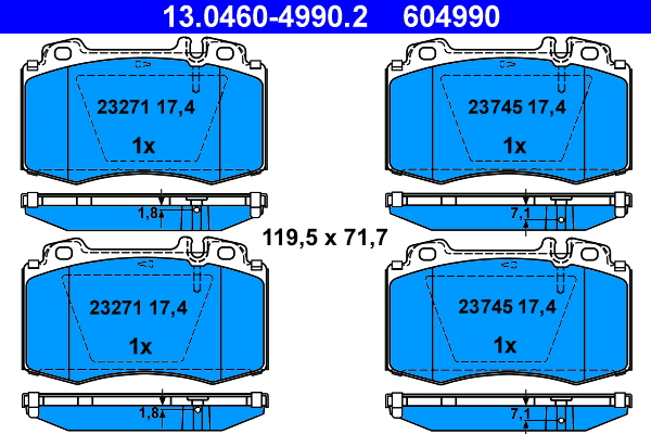 Remblokset ATE 13.0460-4990.2