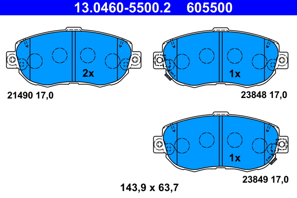 Remblokset ATE 13.0460-5500.2