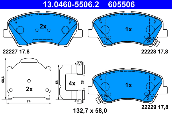 Remblokset ATE 13.0460-5506.2