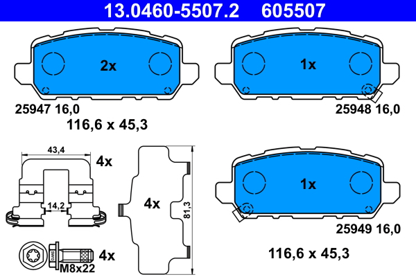 Remblokset ATE 13.0460-5507.2