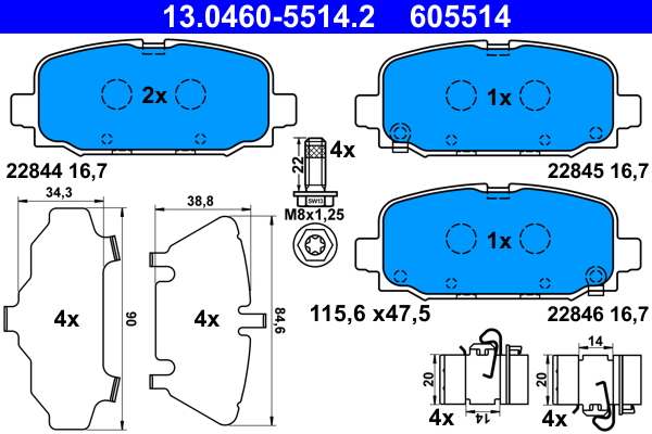 Remblokset ATE 13.0460-5514.2