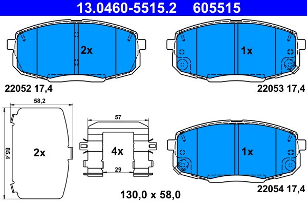 Remblokset ATE 13.0460-5515.2