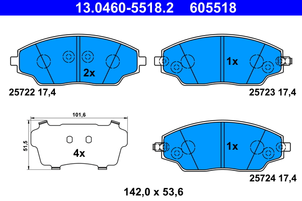 Remblokset ATE 13.0460-5518.2