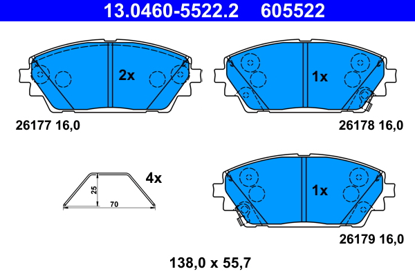 Remblokset ATE 13.0460-5522.2