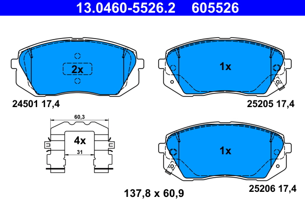 Remblokset ATE 13.0460-5526.2