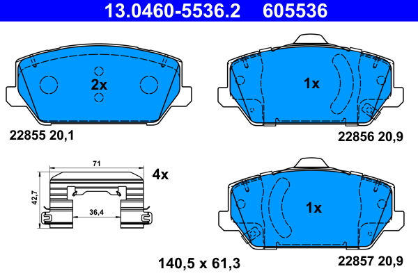 Remblokset ATE 13.0460-5536.2