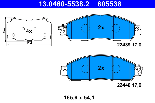 Remblokset ATE 13.0460-5538.2