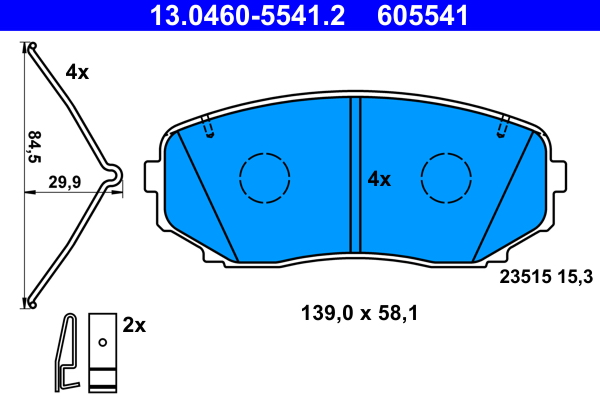 Remblokset ATE 13.0460-5541.2