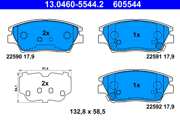 Remblokset ATE 13.0460-5544.2