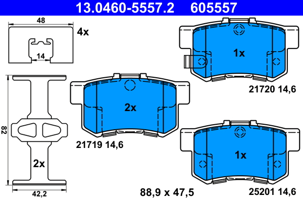 Remblokset ATE 13.0460-5557.2