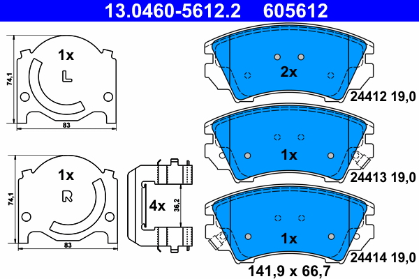 Remblokset ATE 13.0460-5612.2