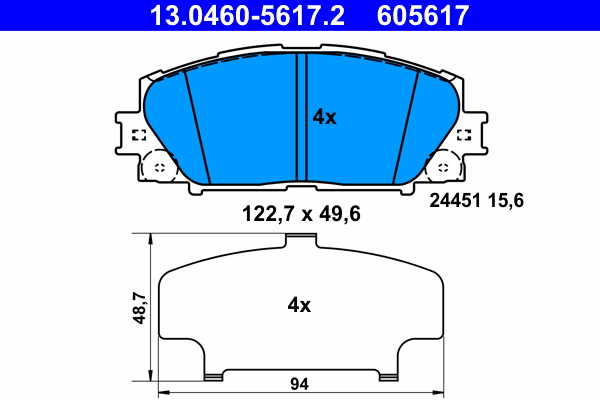 Remblokset ATE 13.0460-5617.2