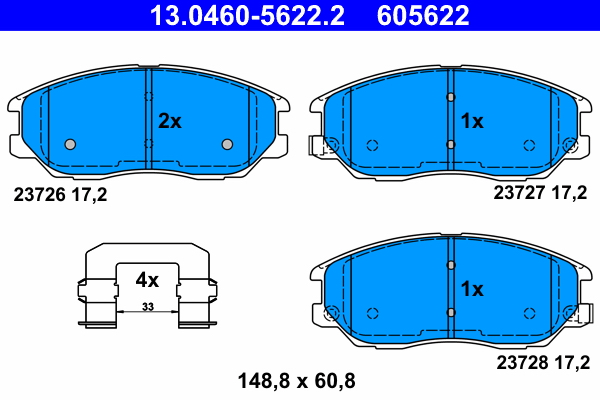 Remblokset ATE 13.0460-5622.2