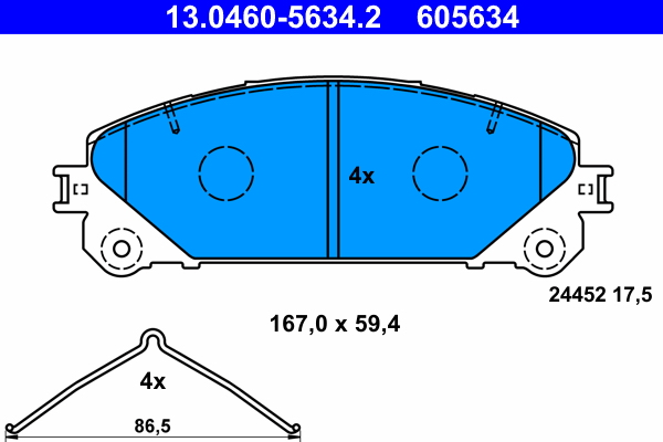 Remblokset ATE 13.0460-5634.2