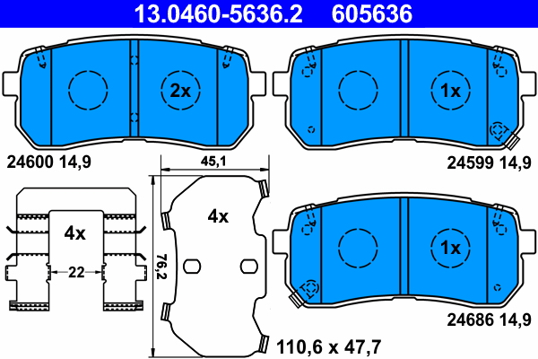 Remblokset ATE 13.0460-5636.2