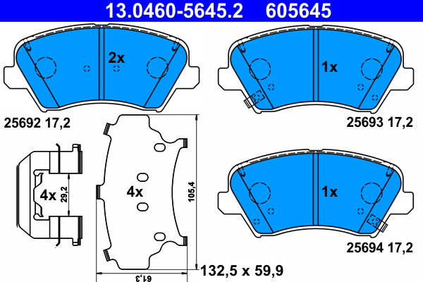 Remblokset ATE 13.0460-5645.2