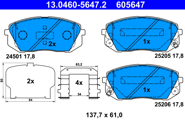 Remblokset ATE 13.0460-5647.2