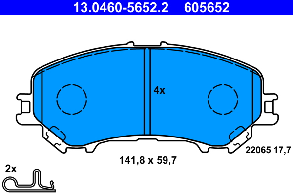 Remblokset ATE 13.0460-5652.2