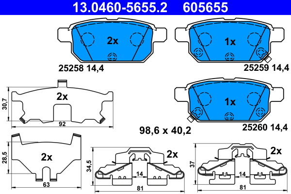 Remblokset ATE 13.0460-5655.2