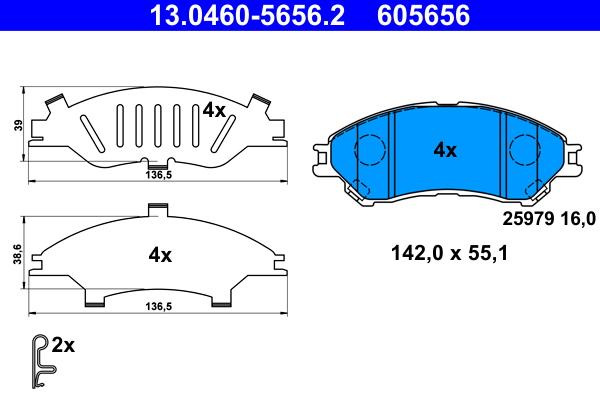 Remblokset ATE 13.0460-5656.2